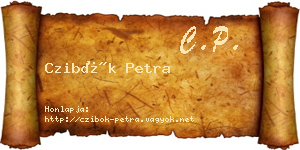 Czibók Petra névjegykártya
