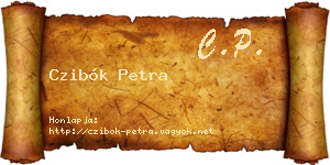 Czibók Petra névjegykártya